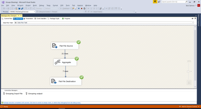 output from running the grouping program