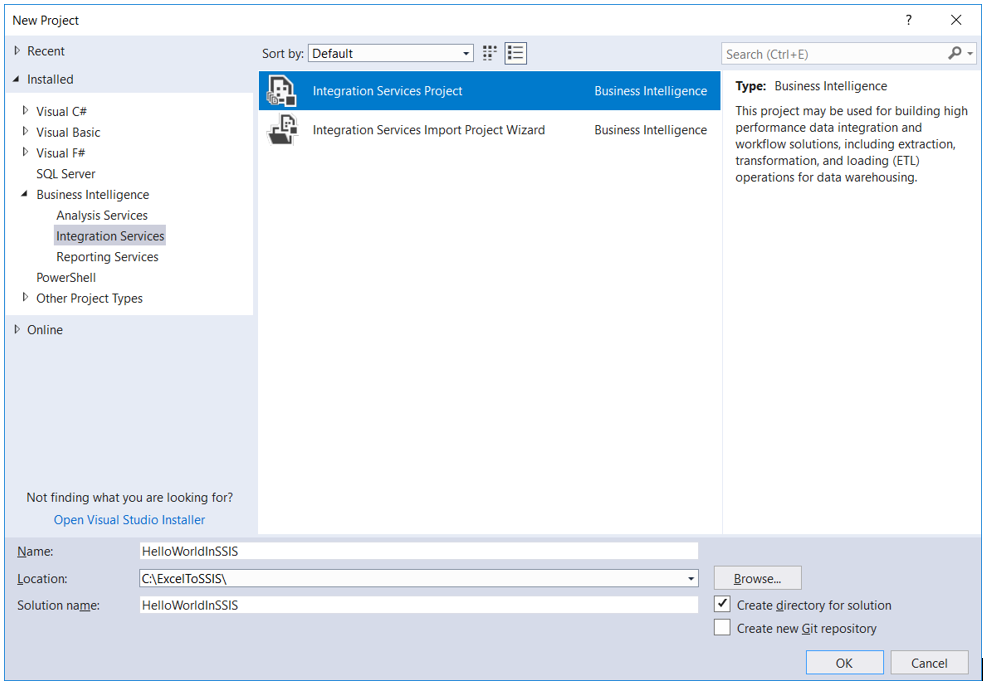 From Excel to SSIS, Part 2: Hello, World! – Random Tech Thoughts