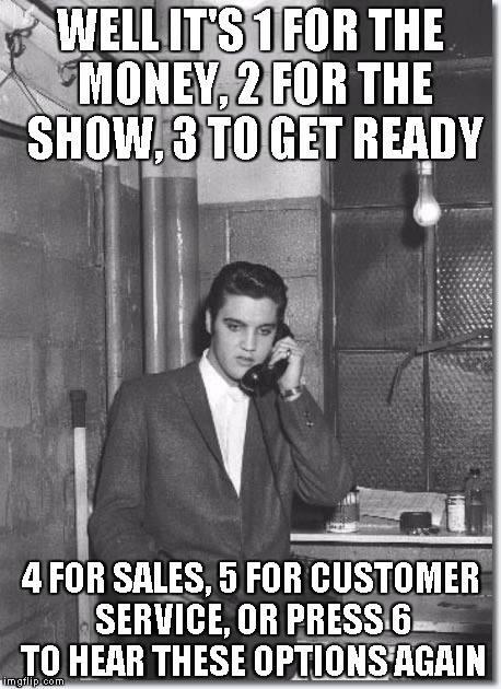 Elvis on the phone