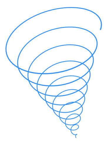 A 2d representation of a 3d spiral