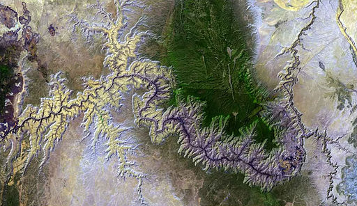 Satellite photo of the Grand Canyon